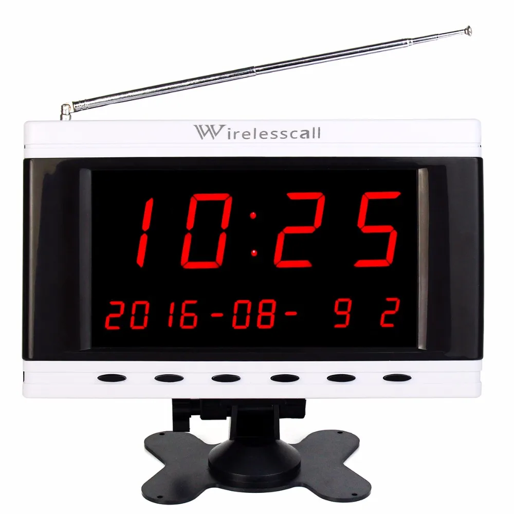 

433mhz Receiver Host LED Alphanumeric Display With Voice Broadcast For Wireless Call System Guest Call Pagers Customer Service