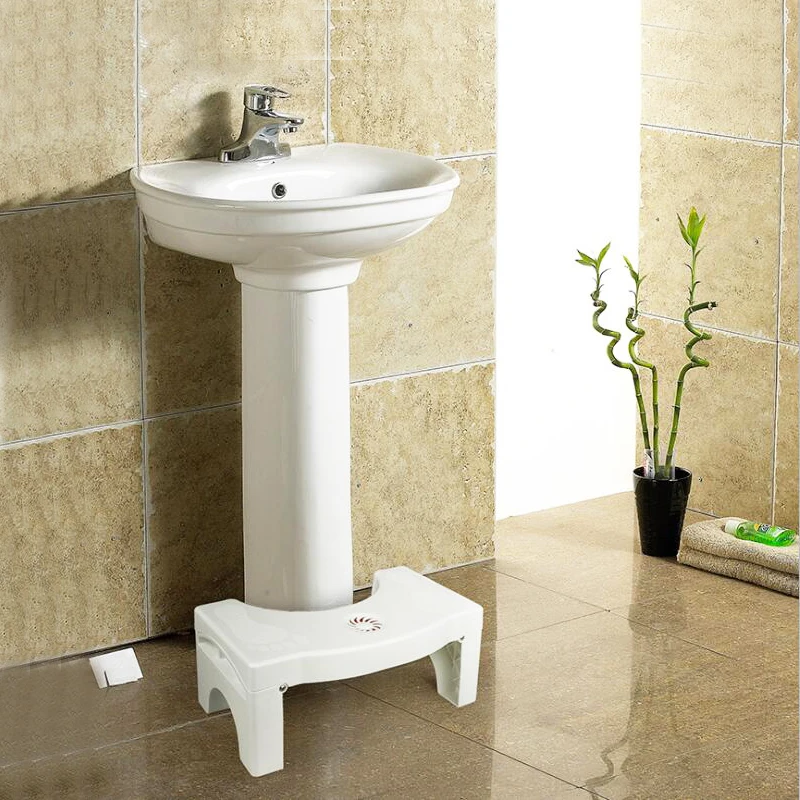 Белый цвет PP материал складной ванная комната туалет яма шаг табурет