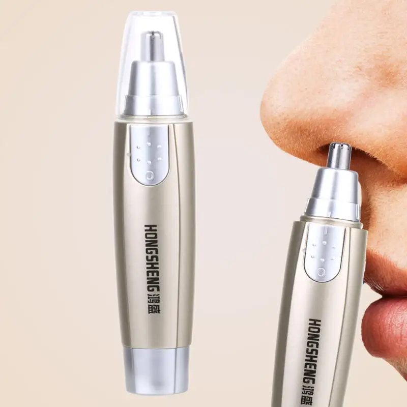

1Set Gold Electric Shaver Men Nose Hair Trimmer Clipper Shaver Cleaner Safety Face Care Nose Hair Remover Electric Shaver