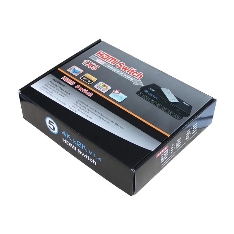 5 входов HDMI порт коммутатор коробка Лучшие продажи 4k HD hdmi видео Коммутатор
