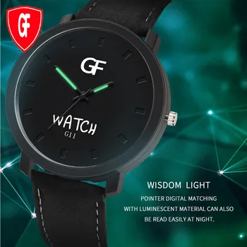 

Hot Man Leather Watch Whatever Late Anyway Letter Watches New Pointer glow Men's watch Wrist Party decoration Business Watch