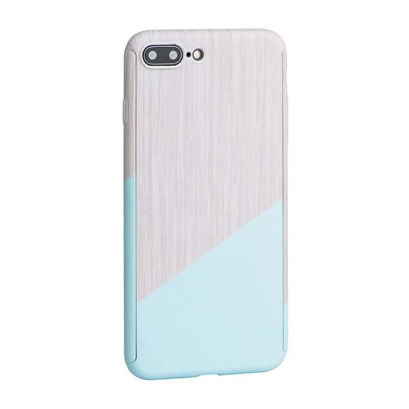 

Blue Puzzle Phone Case For iPhone 5 5S SE 360 Degree Full Cover Fitted Case For iPhone 6 6S 7 8 Plus X XR XS Max Tempered Glass