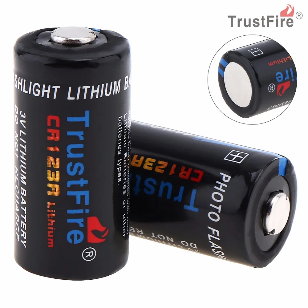 

TrustFire 2pcs CR123A 3V 1400mAh High Capacity Lithium Battery with Safety Relief Valve for Flashlight / Headlamp / Camera
