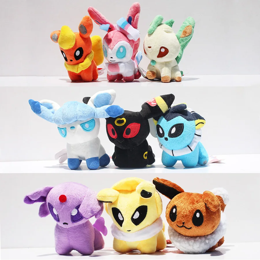 8 стилей Аниме мультфильм Плюшевые игрушки Umbreon Eevee зеркана Jolteon Vaporeon Flareon лесоин