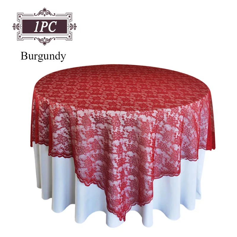 1PC Solid Color Tablecloth for Dining Table Cloth 72" Lace Table