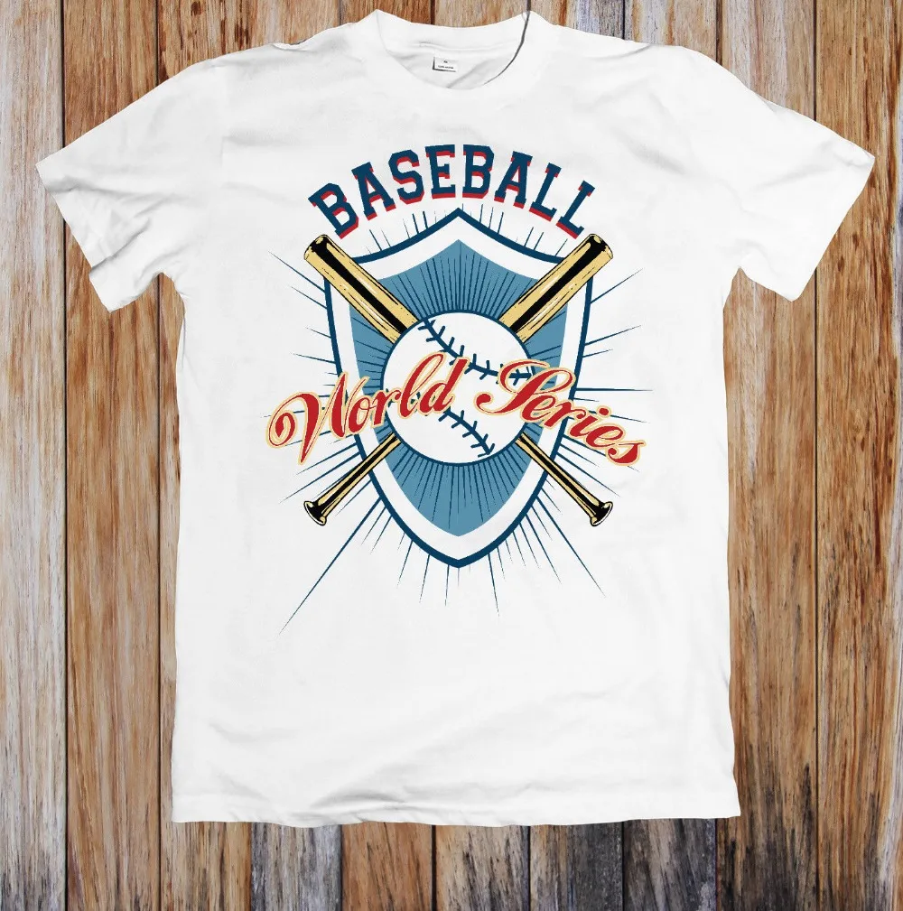 New Men Shirt 2019 Summer Tops Baseball World Series Unisex T-Shirt T Shirts Funny | Мужская одежда