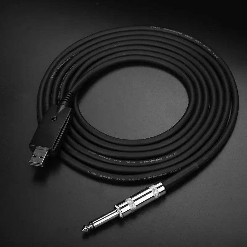 3m Electric Guitar Cable 6.35mm Male Plug to PC Universal USB Interface