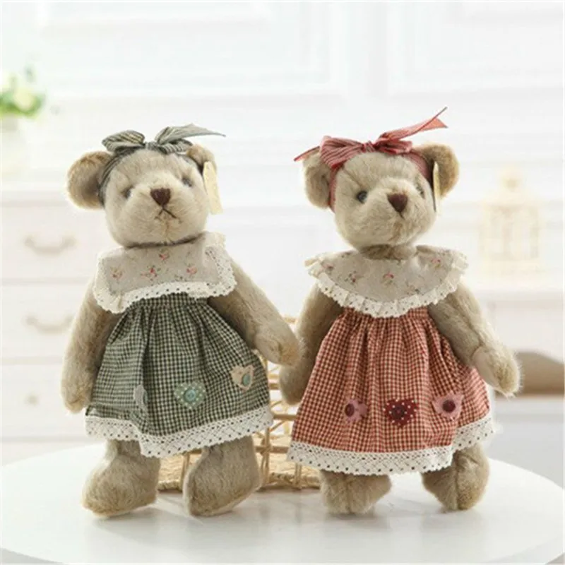 Luxury Classic Teddy Bear Plush Toys High Quality Lovely Couple Bear Peluche Dolls Valentine`s Day Gift 35cm 1 Pair  (3)