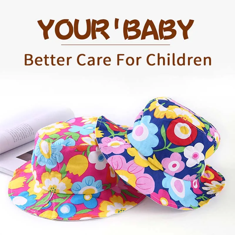 Flower Girl Baby Summer Sun Hat Infant Kids Cotton Bucket Cap with Chinstrap Stay On Head Breathable Sun Protect Cute Basin Hat7