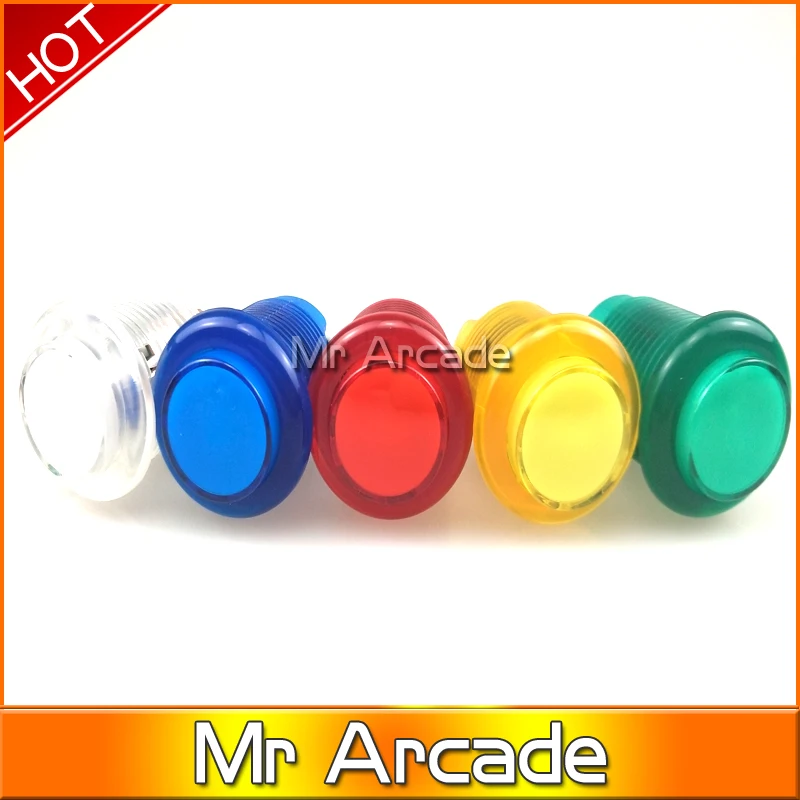 

50 pcs LED light Arcade Push Button 28/24 mm hole diametre 12 V Led light Push Button for pandora box 6 game arcade cabinet