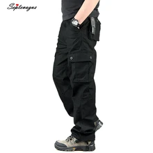 Высококачественные мужские брюки-Карго повседневные мужские брюки с несколькими карманами, военный комбинезон для мужчин, длинные штаны для улицы, большие размеры 30-44