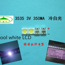 200 шт. для SAMSUNG 3537 светодиодный Подсветка высокое Мощность светодиодный 1 Вт 3537 3535 350MA холодный белый ЖК-дисплей Подсветка для ТВ Применение 3v светодиодный