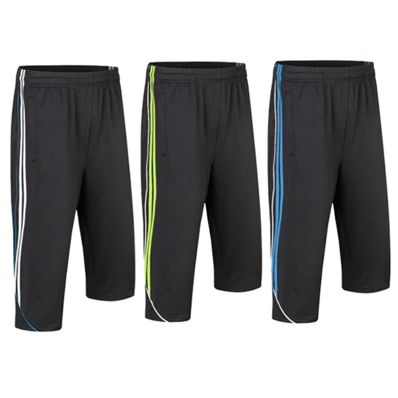Футбольные футбольные штаны, размер L-4XL, mannen voetbal, тренировочные штаны, для бега, 3/4, broek met ritsvak