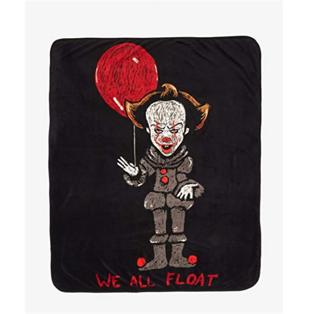 

IT Chalk-Drawn Pennywise Throw Blanket