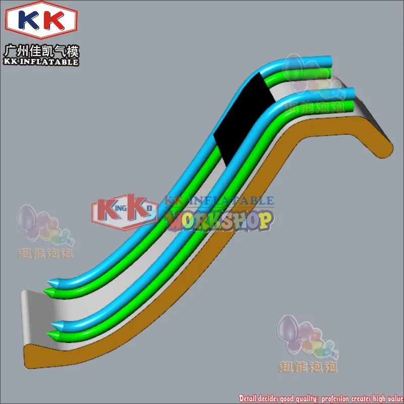 Изготовленная на заказ гигантская горка воды дока воздуха раздувная, водная горка шлюпки надувная яхта