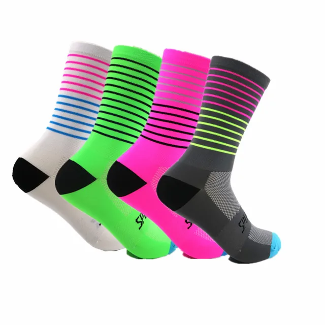 US $2.12 2019 Brand Colorful Sport Cycling Running Socks Men Women Sport Socks Coolmax