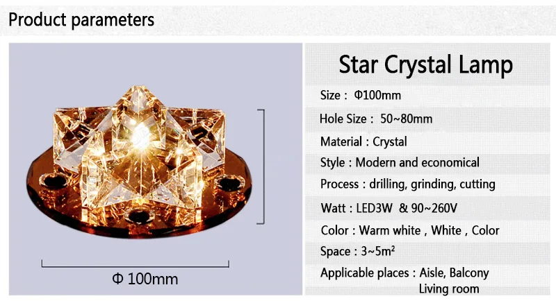 Laimaik ac90-260v 3 Вт crystal led Потолочные светильники проход Гостиная балкон современные светодиодные лампы Освещение для украшения дома светильник