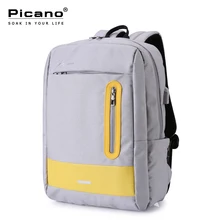 Picano, дизайн, школьный рюкзак, зарядка через usb, сумка для ноутбука для подростков, девочек и мальчиков, для отдыха, Mochila Escolar Rusksack PCN022