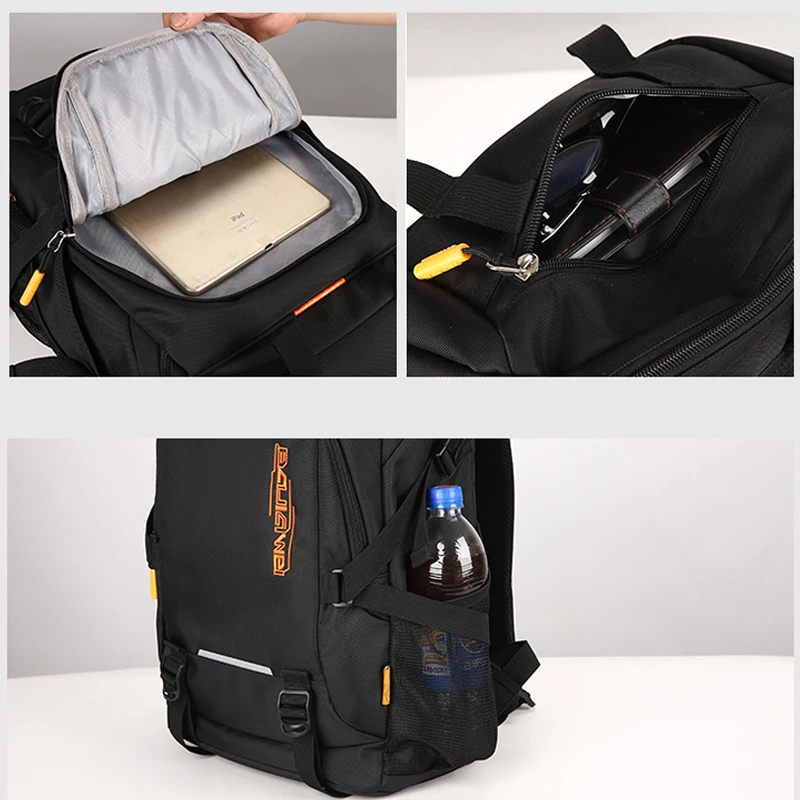 BAIJIAWEI 2019 New Men's Backpacks Big Capacity Travel Backpack Laptop Bag Casual Daily Backpack Business Bag Waterproof Bags