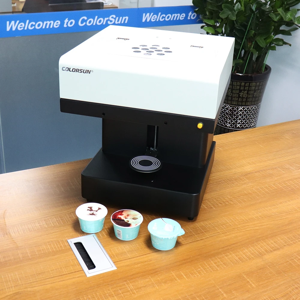 

High speed 1 cups selfie coffee printer 3d machine for Coffee Cappuccino/Chocolate Tea/Biscuits/Cake