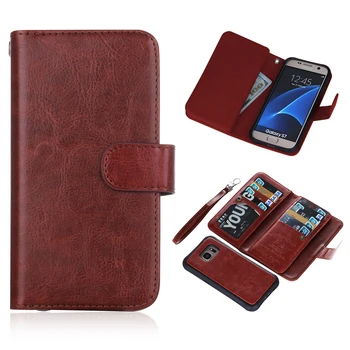 

9 Card Holders Magnetic 2 in 1 Wallet Flip Leather Case For Samsung Galaxy S7 Slot Photo Frame Cover For Samsung Galaxy S7 Funda