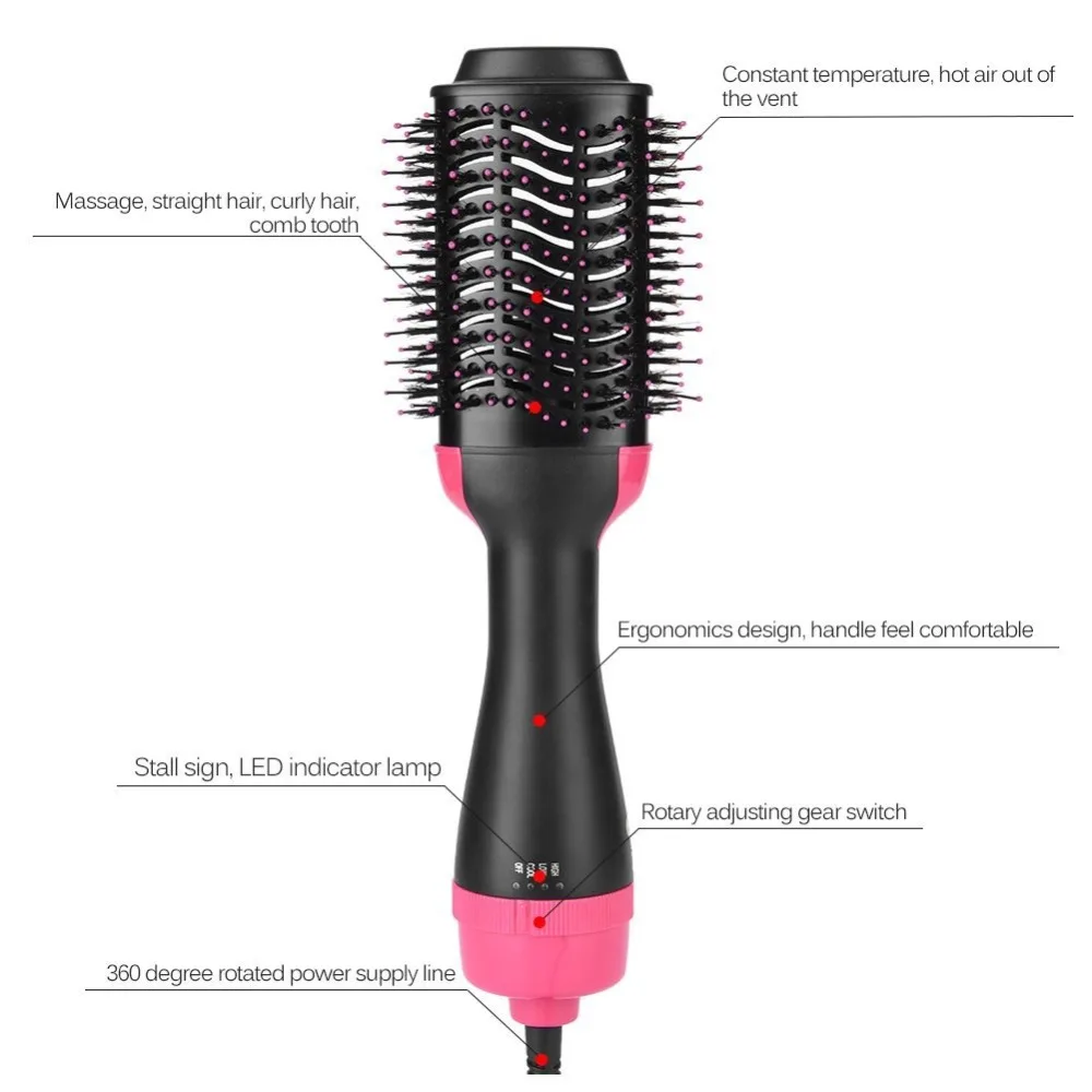 Rotativa de Cabelo Escova de Cabelo Escova para Cabelo Alisadora para Cabelo Modelador de Cachos Escova de Secar 2 em 1 Escova Ionica Eletrica Pente Eletrico Cabelo Curling Iron 20 Cheap Ferros alisamento