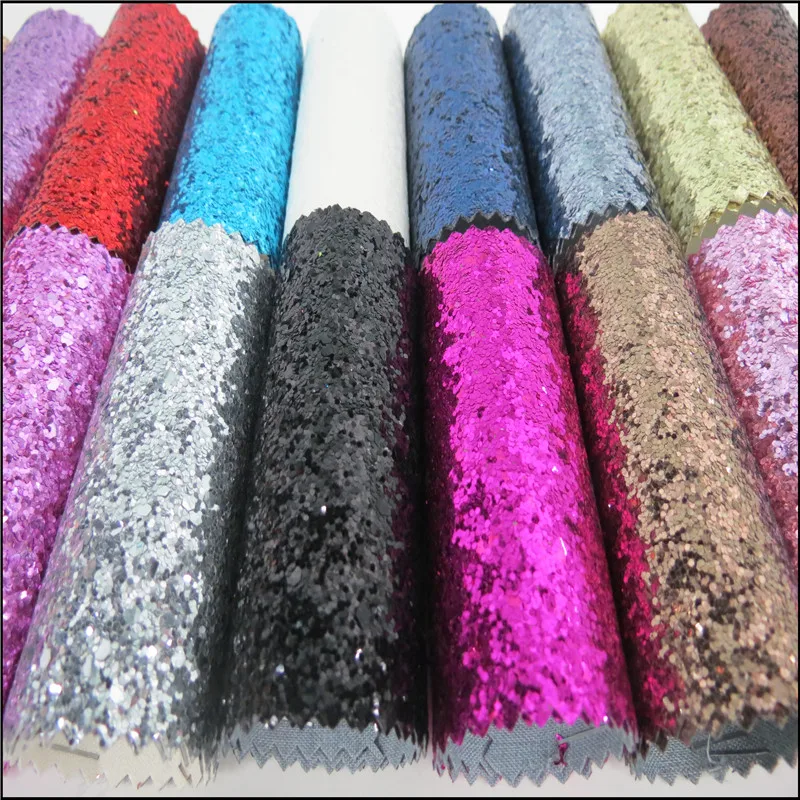 

50m One Roll Best Selling Glitter Wallpaper High Quality Chunky Glitter Synthetic Leather Wall Paper For Home Decoration