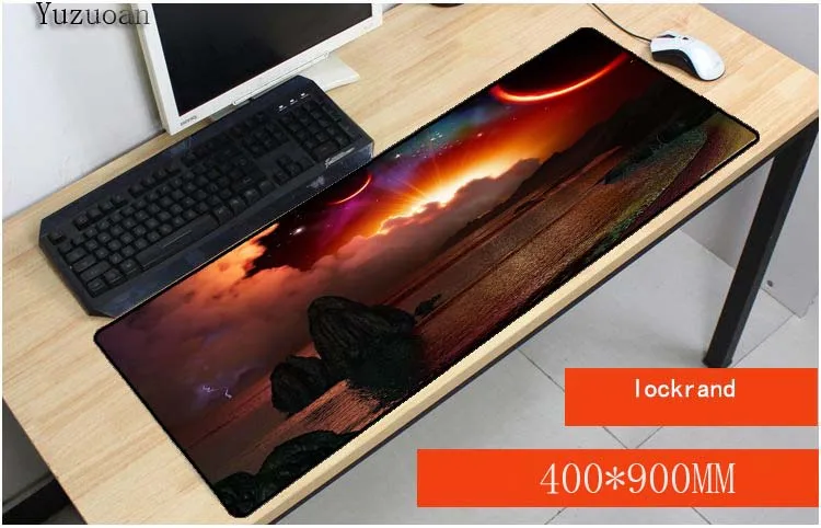  Yuzuoan 900*400*3MM Custom Skin Natural Landscape DIY Design Pattern Game Lockedge mousepad Size fo