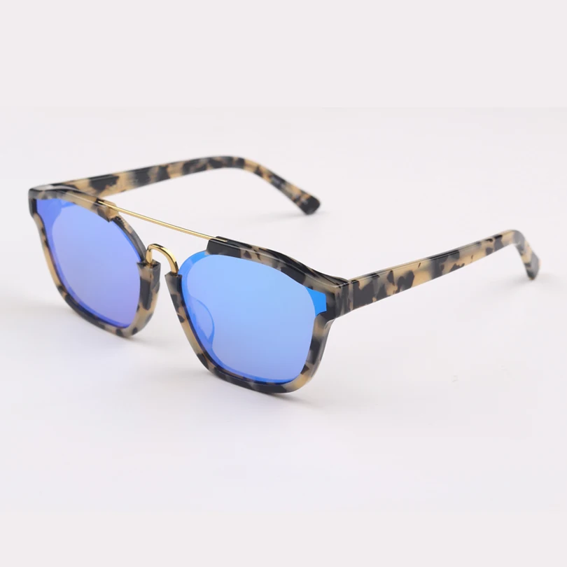 Hohe Blau Leopard Mode Sonnenbrille Objektiv Designer Marke Frauen Qualität Mirrored ffw5rxqS4