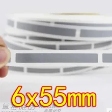 1000 штук/рулон 6x55 мм-наклейка с надписью покрытие серебристо-серый пароль стикер s