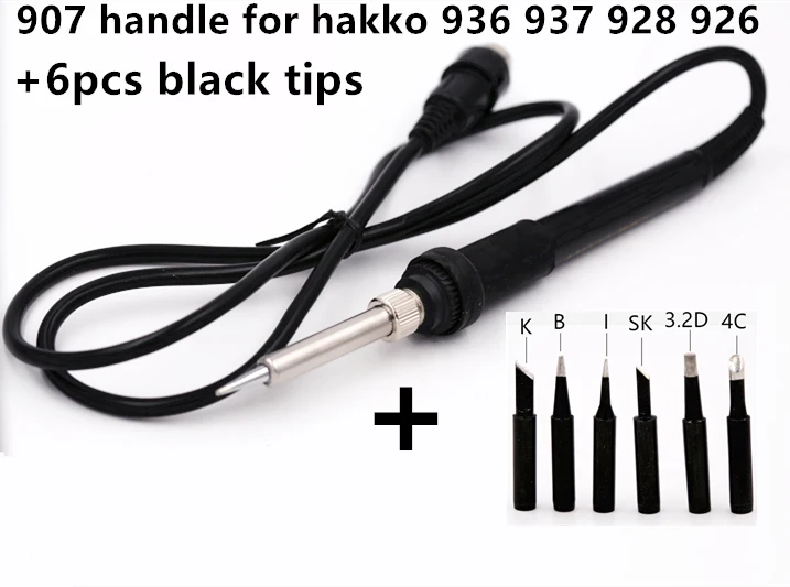 Высокое качество ручка паяльника для HAKKO 907/ESD 907 936 937 928 926 паяльная станция 6 шт.