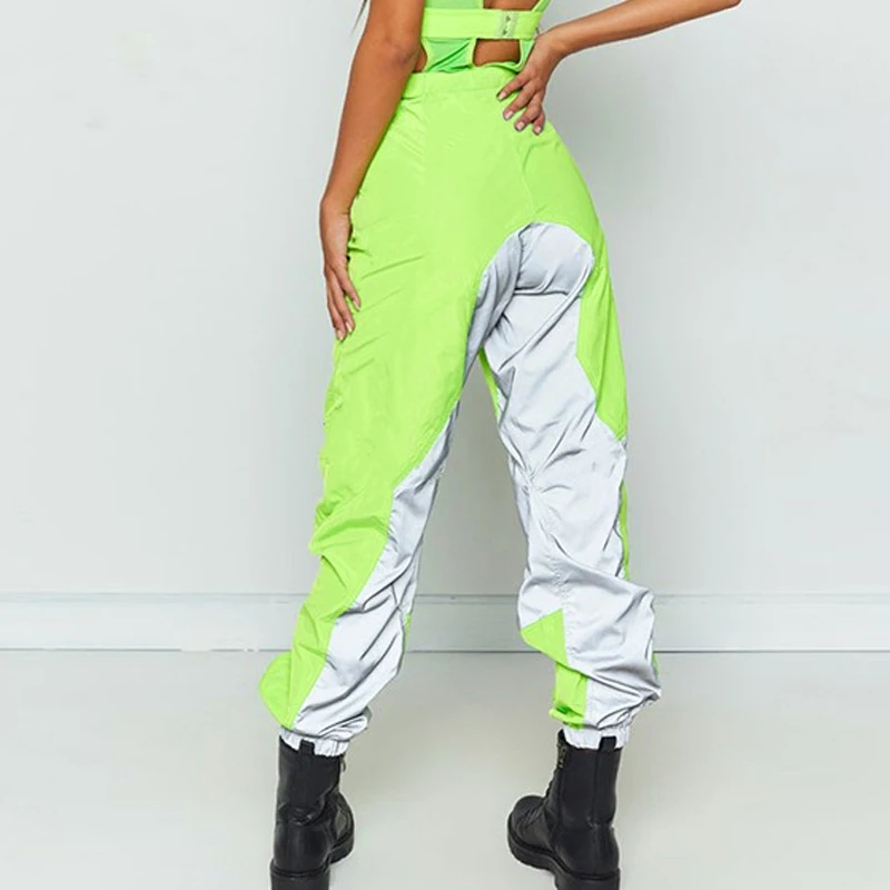 Shiny Neon Green Reflective Jogger 