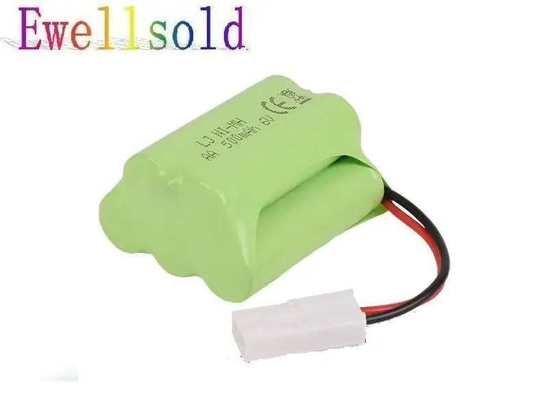 Ewellsold  6v 500mAh Ni-MH rechargeable battery  for RC car RC truck RC boat  RC tank 2pcs