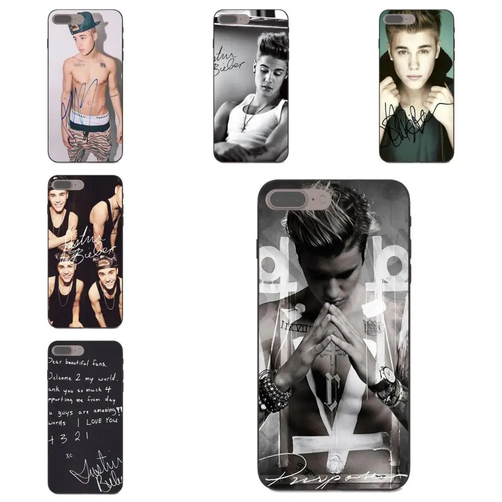 Soft Covers For Galaxy C5 C7 J1 J2 J3 J330 J5 J6 J7 J730 2017 Ace Core Duo Max Mini Plus Prime Pro Justin Bieber Autograph