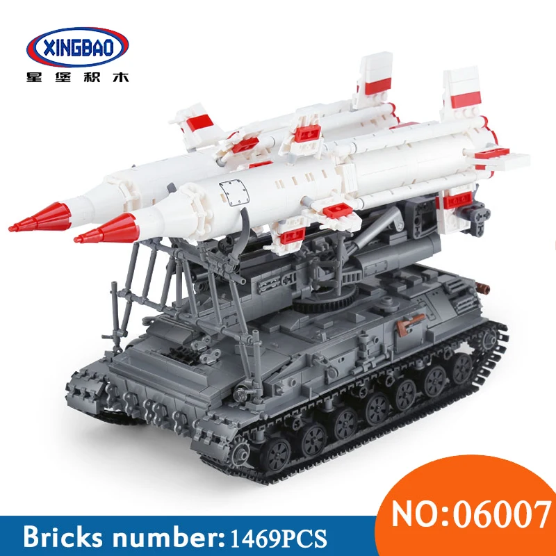 

Xingbao 06007 1469Pcs Military Series The SA-4 Ganef Set Building Blocks Bricks Educational Boy`s Gifts Toys For Children