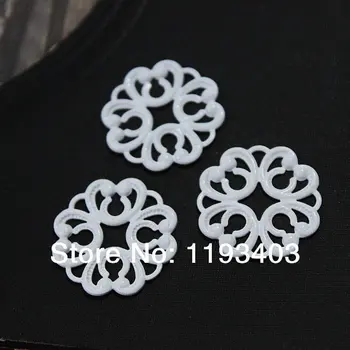 

20PCS White Enameled brass Filigree Jewelry Connectors Setting Base Connector Finding 21mm (FILIG-EW-4)