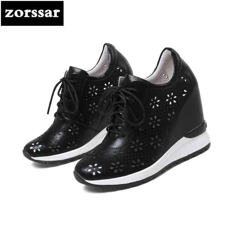 

{Zorssar} Brand 2018 spring New arrival Casual womens shoes Wedges height increasing High heels pumps women Platform shoes