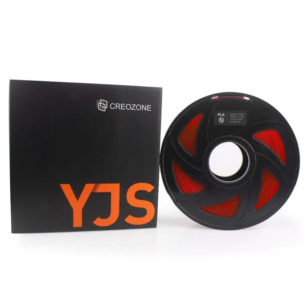 CREOZONE PLA нити для 3d-печати материалы 1,75 1 кг катушка PLA пластик для 3D-принтера точность измерения+/-0,03 мм 8 цветов - Цвет: PLA-Clear-Red