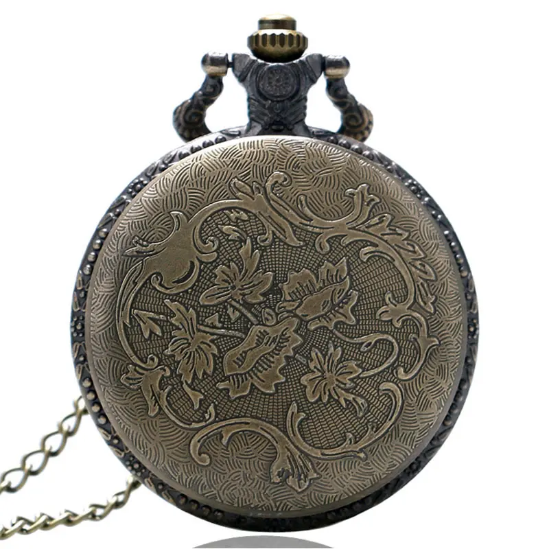 Античный стимпанк Гольф узор Винтаж Медь элегантный Дизайн Кварц цепи карманные часы подарок для Для женщин мужские