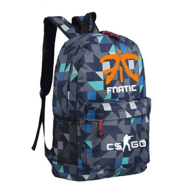 Game Dota 2 CS CSGO Fnatic Virtus.pro Team Printing Men Backpack Canvas