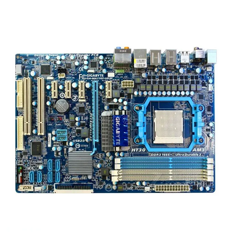 Оригинальная б/у настольная материнская плата для Gigabyte GA MA770T UD3P 770 поддержка
