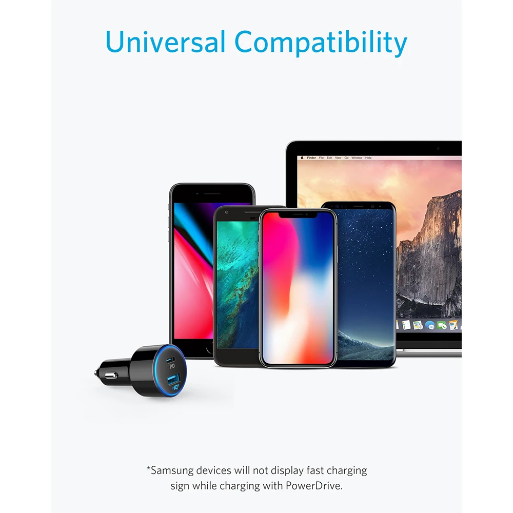 Anker 49.5W PowerDrive Speed+ 2 USB C Car