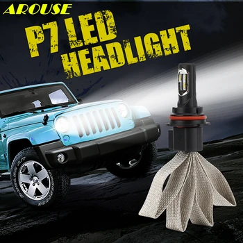 

AROUSE 2pcs P7 9007 H3 H4 H7 H11 Car LED Headlight Braid Radiating 60W 12000LM CSP Auto Headlamp Bulbs H1 H13 HB3 Car Fog Lights