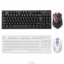HK6300 беспроводная клавиатура 2,4 ГГц+ Компактная оптическая мышь комбо набор для ПК ноутбук Настольный компьютер домашний офис