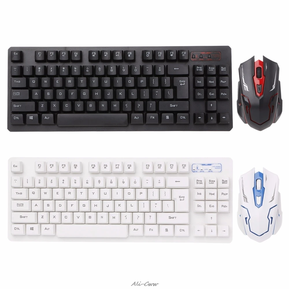 

HK6300 Wireless 2.4GHz Keyboard + Mini Optical Mouse Combo Set For PC Laptop Desktop Computer Home Office