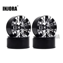 INJORA – jante de roue en alliage métallique 1.9 pouces, 4 pièces, pour 1/10 RC Crawler Traxxas TRX4 Axial SCX10 AXI03007 D90, 1.9 pouces