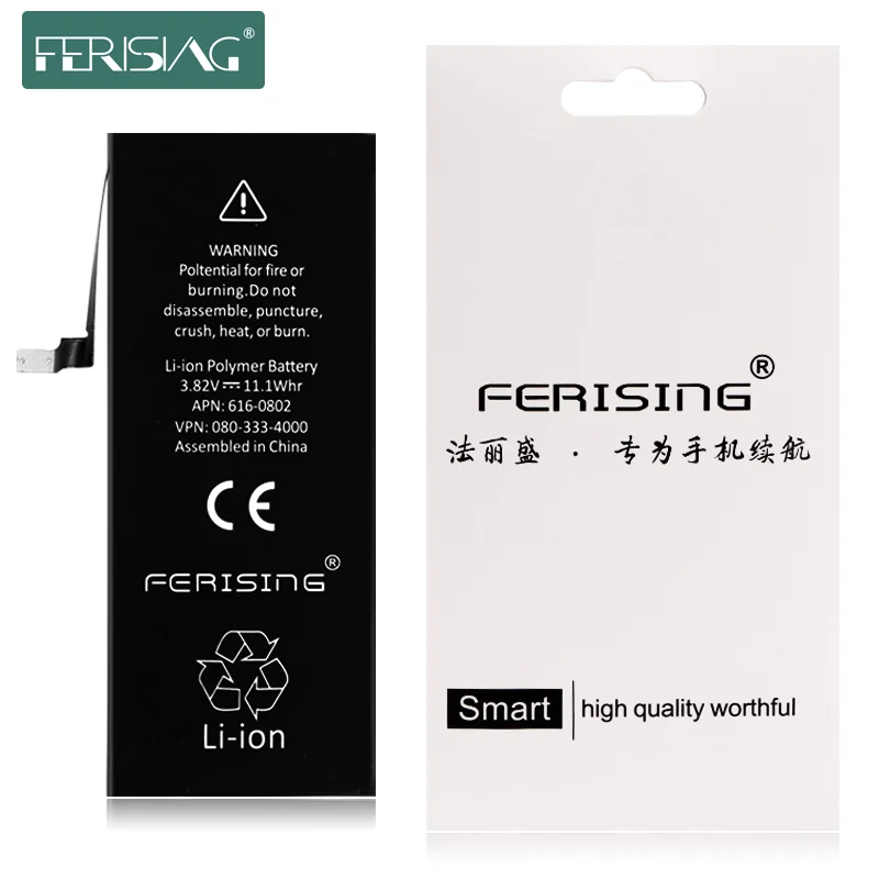 2020 новый 100% Оригинальный FERISING телефон батарея для iPhone 6 Plus 2915mAh ремонтные