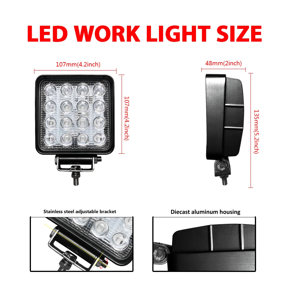 2pcs 5" LED light bar 12V 24V Driving worklights for Offroad auto 4WD 4x4 UAZ SUV motorcycle ramp flood combo beam car fog lamps