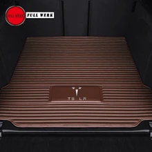 1pc Leather Car Rear Trunk Pad Car Trunk Mat Cushion Anti Dity Pad Special for Tesla MODEL S MODEL X Interior Accessories