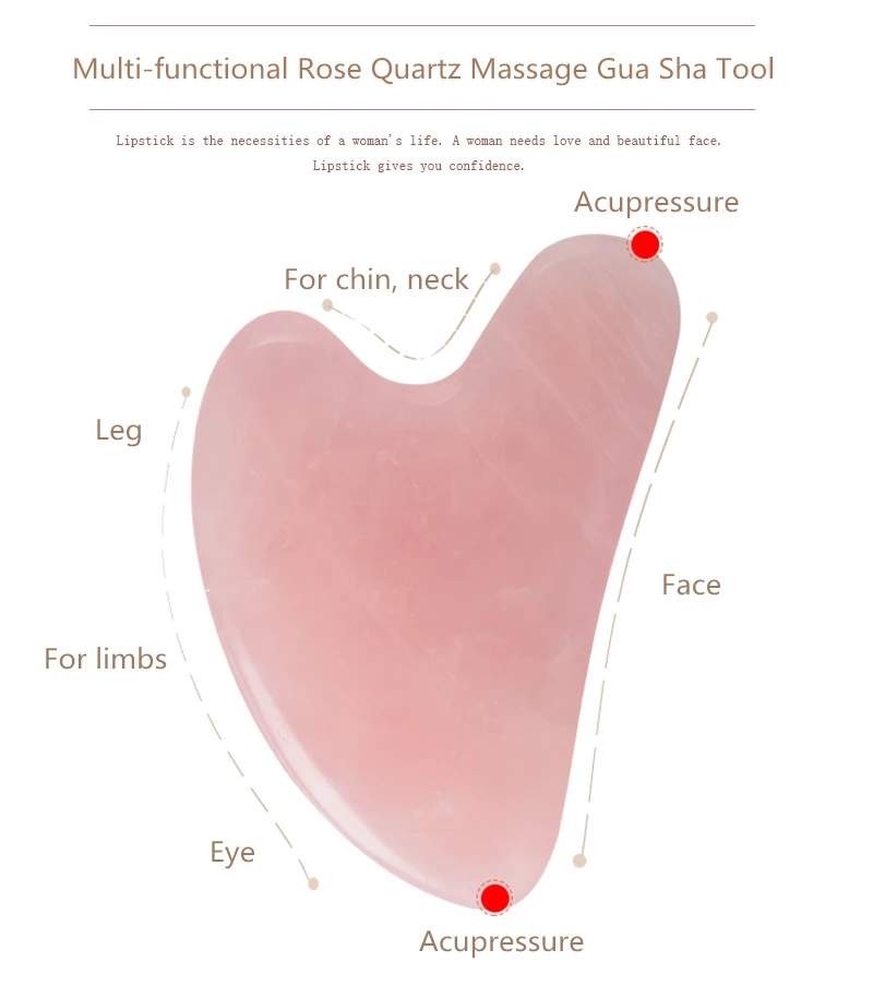 Просверленный скребок для гуаша, розовый КВАРЦЕВЫЙ массажный инструмент для лица, нефрит, акупресса для ног, лифтинг для лица, спа-массажер, красота, уход за кожей